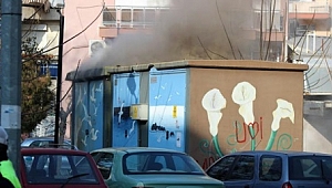 Elektrik trafosu bomba gibi patadı!