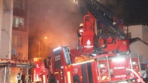 Şişli'de gecekondu yangın