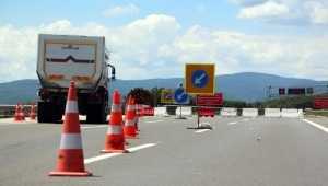 TEM'in Bolu geçişinde yol çalışması