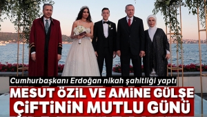 Cumhurbaşkanı Erdoğan, futbolcu Mesut Özil'in nikah şahidi oldu