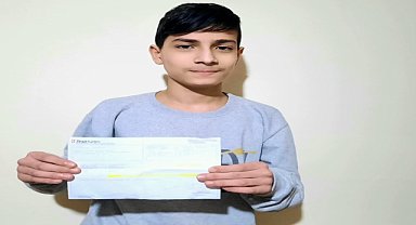 Trabzon'da 13 yaşındaki ortaokul öğrencisi bir aylık bursunu depremzedelere bağışladı