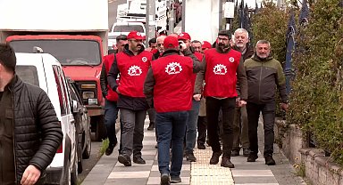 ULUĞ ENERJİ İŞÇİLERİ ÇALIŞMA VE SOSYAL GÜVENLİK BAKANLIĞI ÖNÜNDE: 